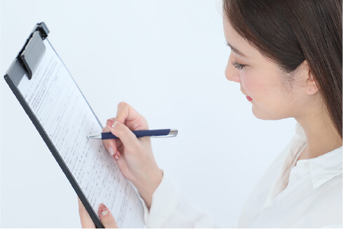 カウンセリングシートの記入・カウンセリング